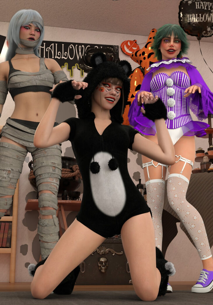 Horrific Halloween Poses for Genesis 9, 8 and 8.1