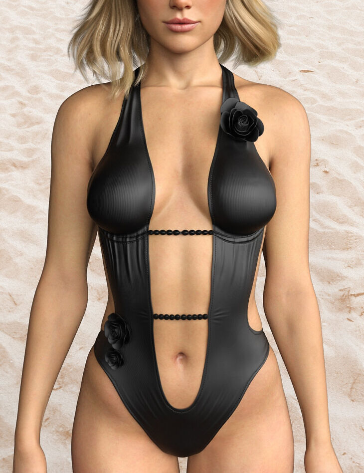 X-Fashion Flame of Rose Swimsuit for Genesis 9, 8.1 and 8 Female