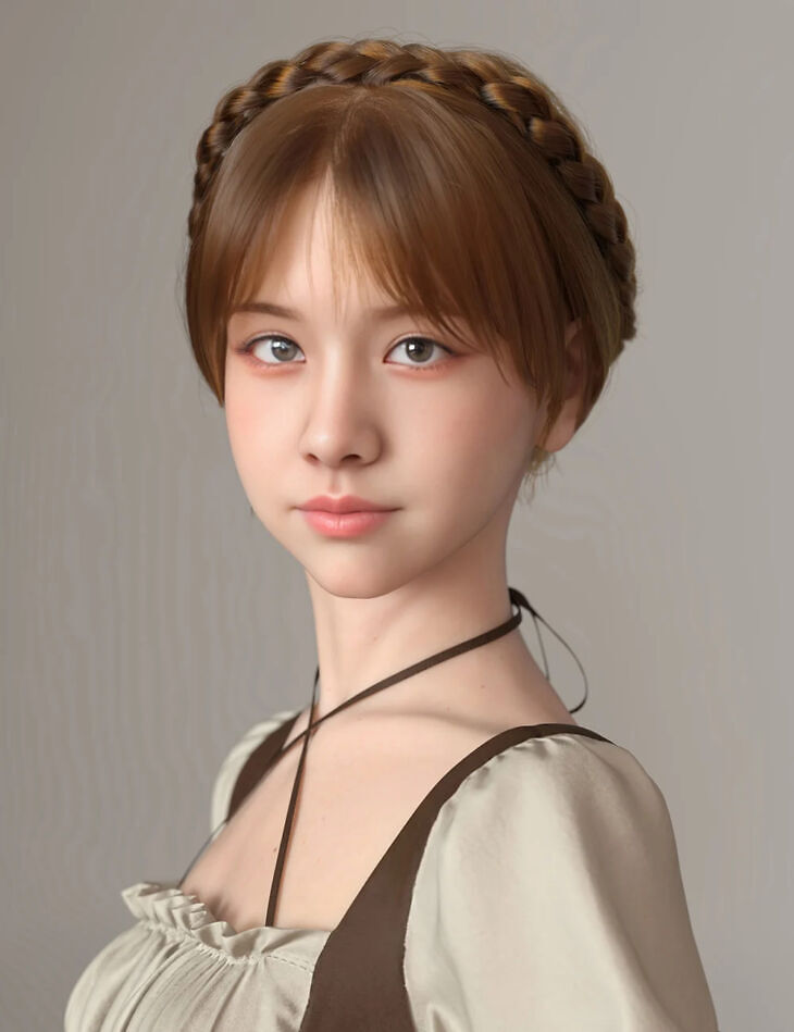 dForce Princess Series Crown Braid for Genesis 9