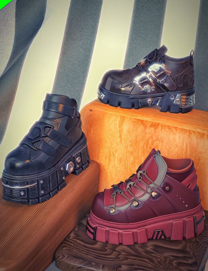 FE Rock Short Punk Boots 3-in-1 Collection Vol 1 for Genesis 9