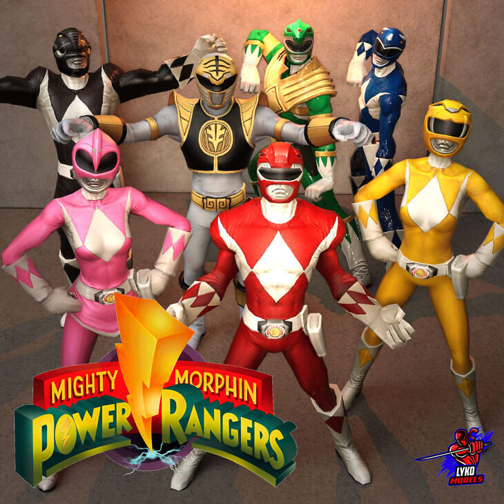 Power Rangers Classic Pack Outfits for Genesis 8