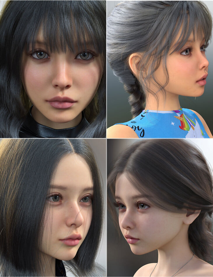 Vo Yoko Min and Young, and Vo Mao and Young HD for Genesis 9 Character Bundle