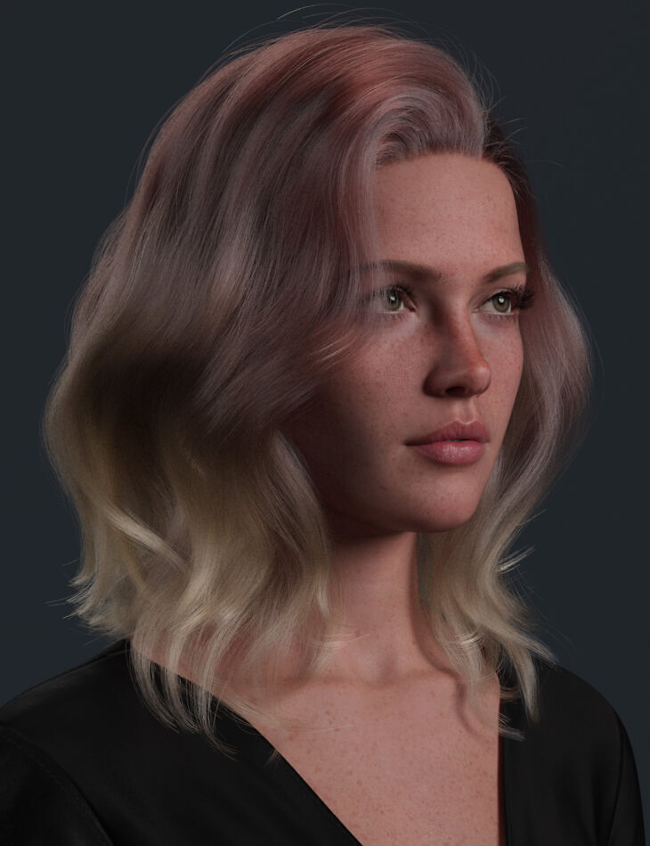 dForce Strand-Based Voluminous Wavy Bob Style Hair Color Expansion