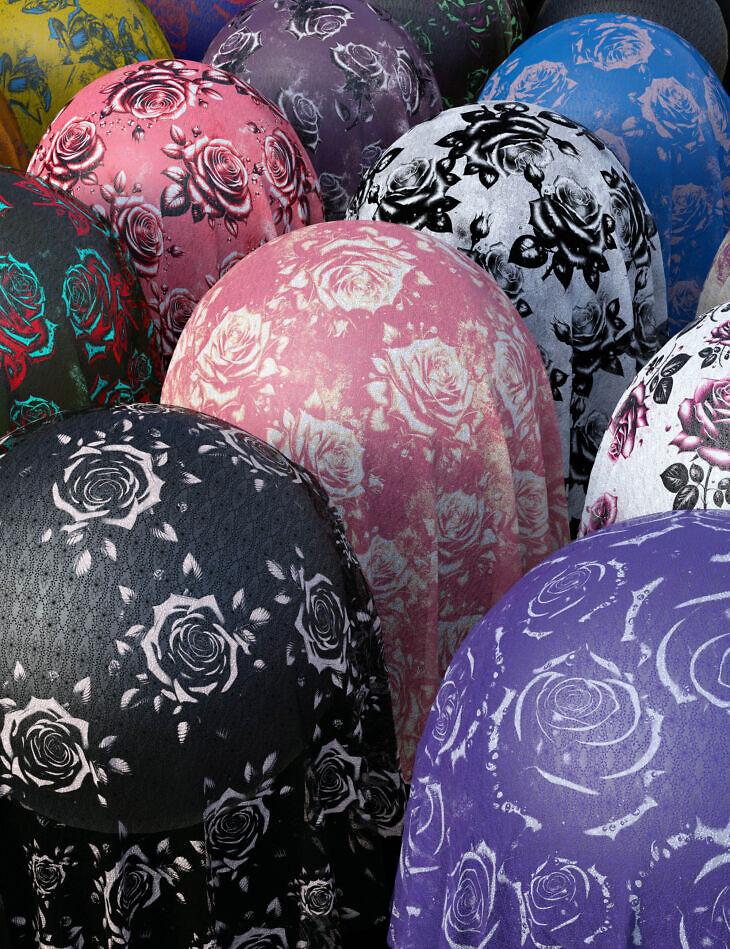 Gothic Roses Fabric Iray Shaders – MR