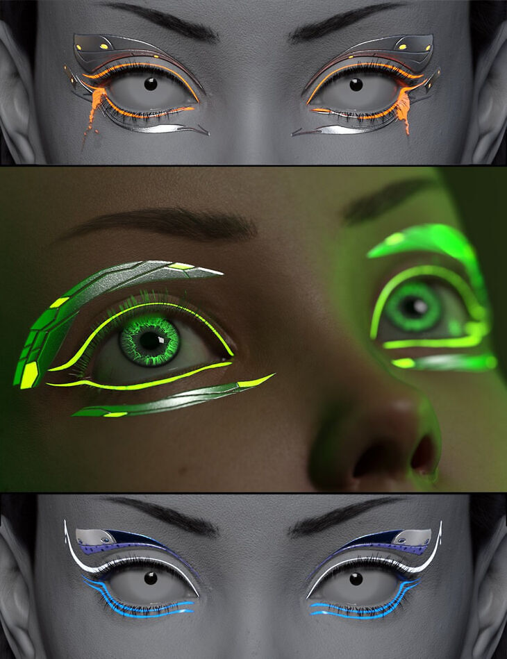 Irregular Sci-Fi Eyeshadow Builder for Genesis 9