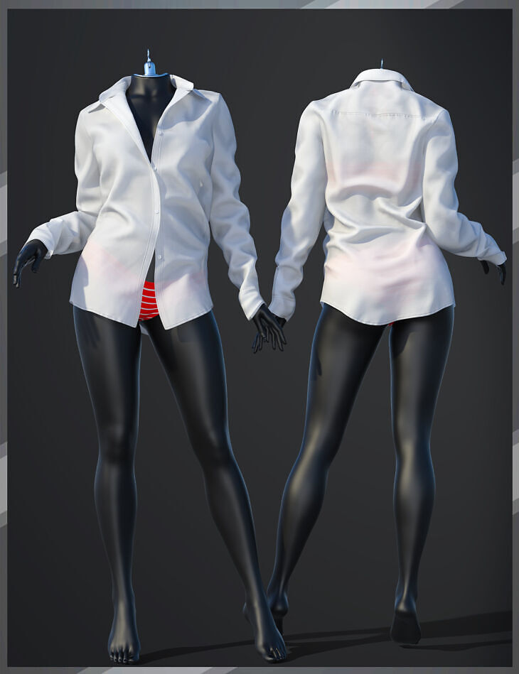 dForce SU Long Sleeve Shirt for Genesis 9