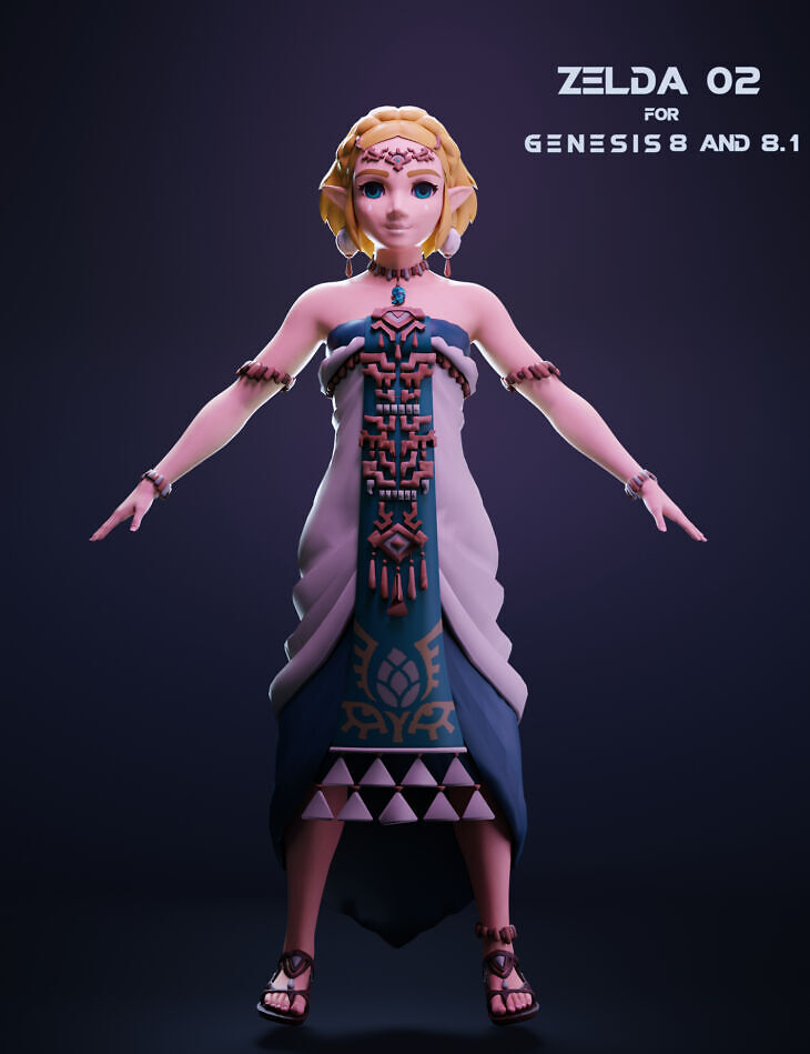 Zelda 02 For Genesis 8 and 8.1 Female